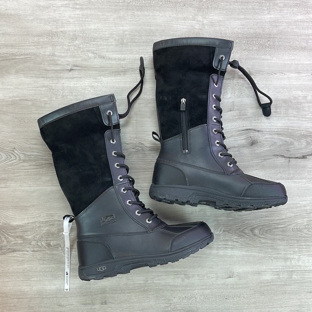 🍁UGG🍁 BUTTE II TOGGLE TALL BLACK CWR KIDS WINTER WATER PROOF TALL BOOTS - Picture 7 of 16